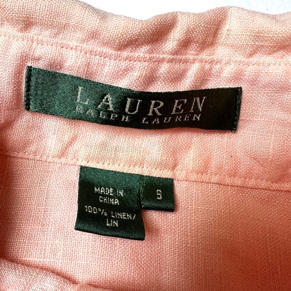 Ralph Lauren | 100% Linen Shirt Pink | Women’s S | Relaxed Fit | 3/4 Sleeve - Picture 2 of 8